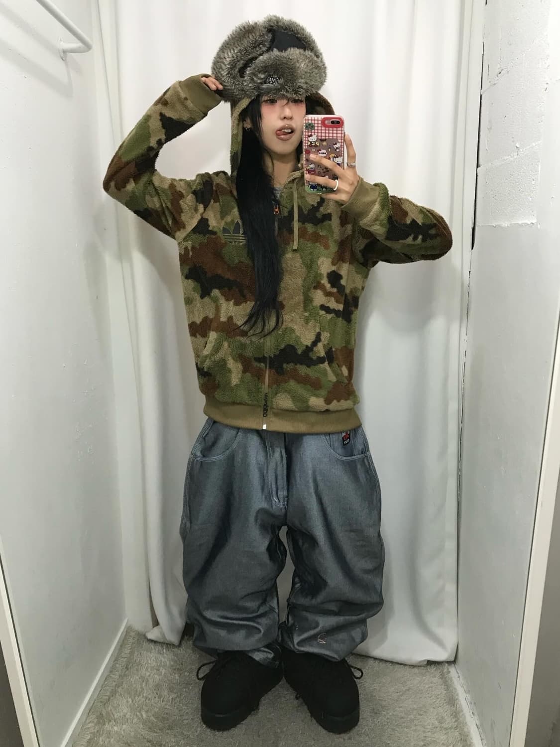Adidas Camouflage Fleece Hooded JK 상품이미지4