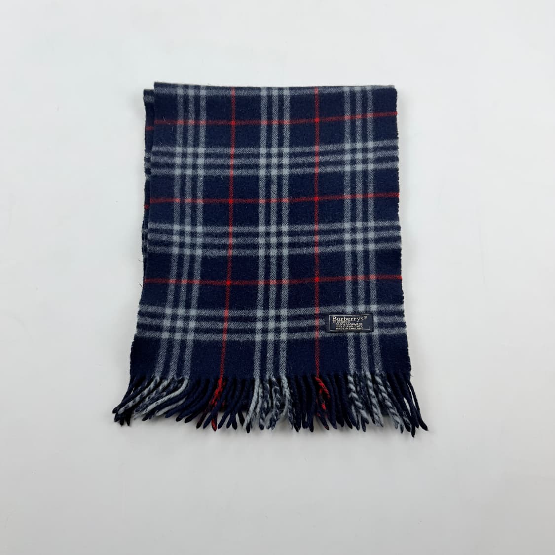 버버리 네이비 체크 머플러 정품 상품이미지3