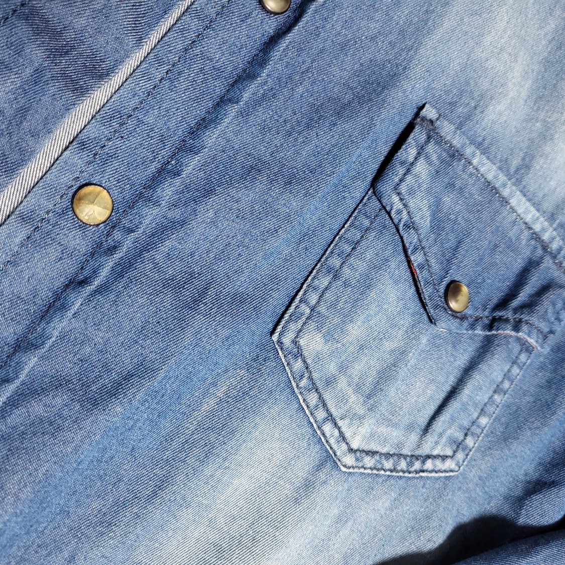 자라 패치워크 데님 셔츠(xl) 상품이미지7