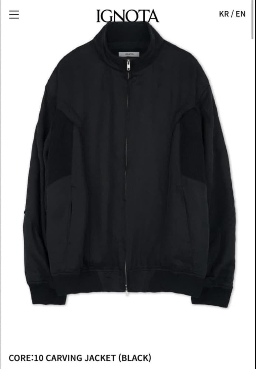 ignota  블랙 Carving 자켓 상품이미지1