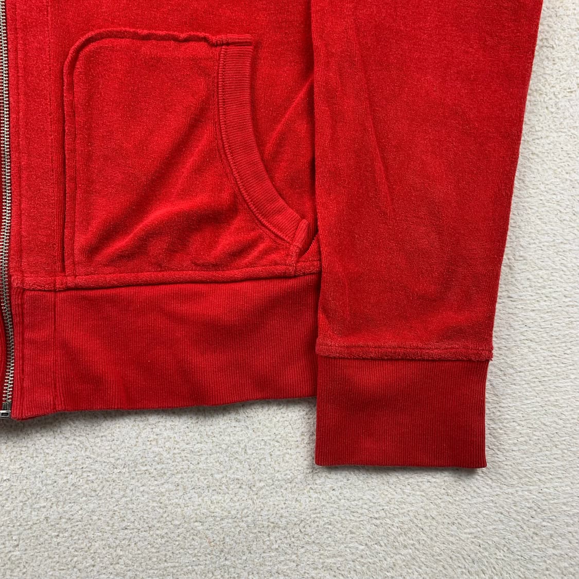 폴로 랄프로렌 포니로고 테리 코튼 후드집업 레드 상품이미지6