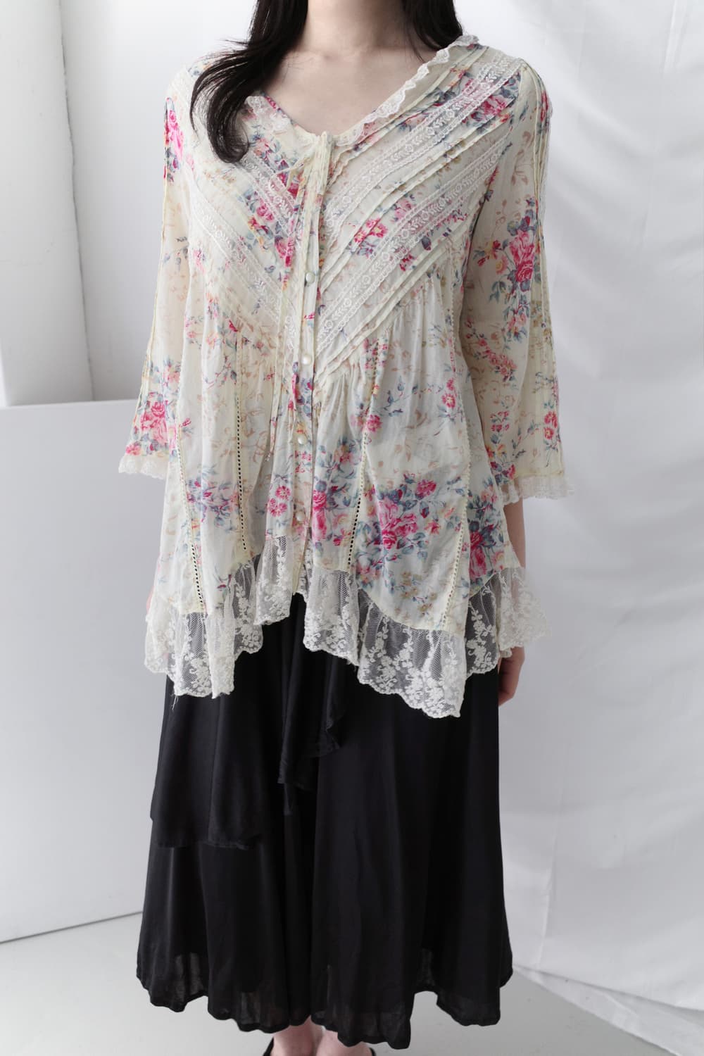 flower lace blouse 상품이미지7