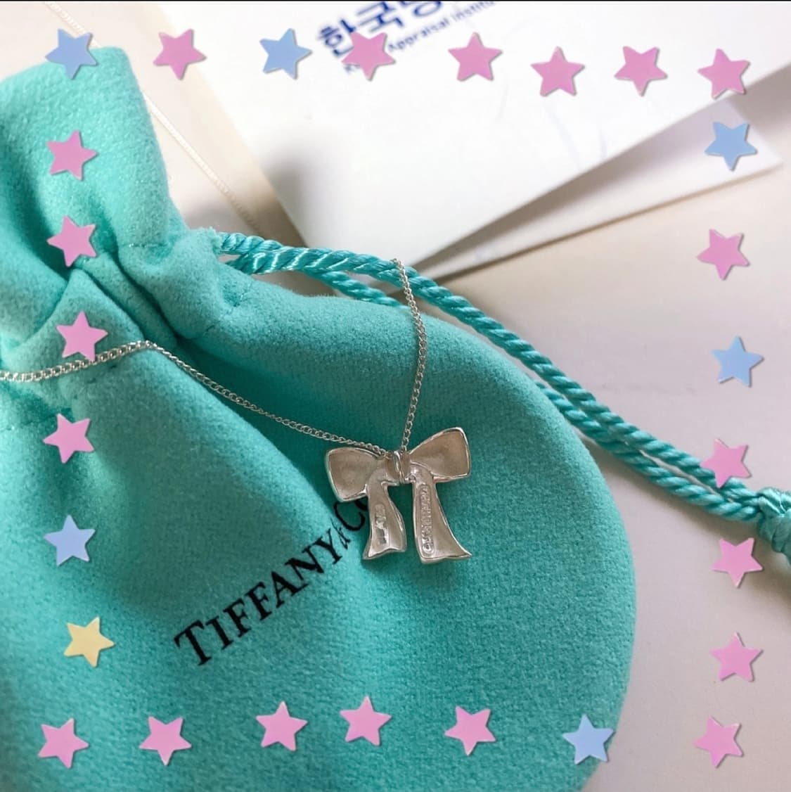 티파니 한정판 리본 목걸이 상품이미지4