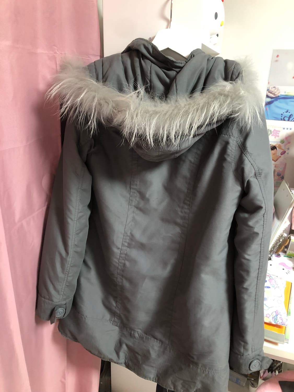 빈티지 y2k 아우터 야상 퍼 버클 상품이미지4