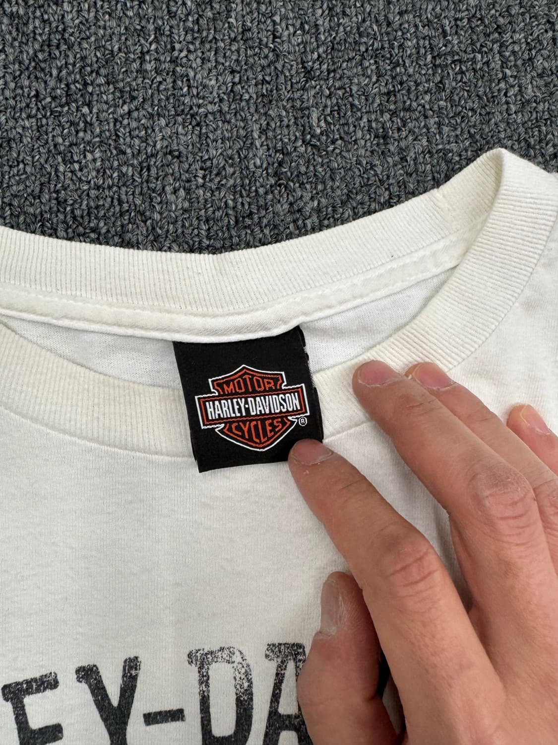 할리데이비슨 빈티지 SHOVELHEAD 엔진 프린팅 롱슬리브 상품이미지4
