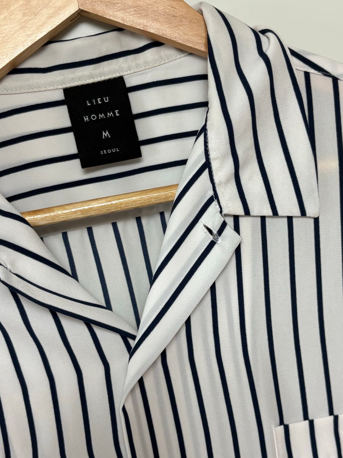 [LIEU HOMME] 스트라이프 반팔셔츠 m 상품이미지1