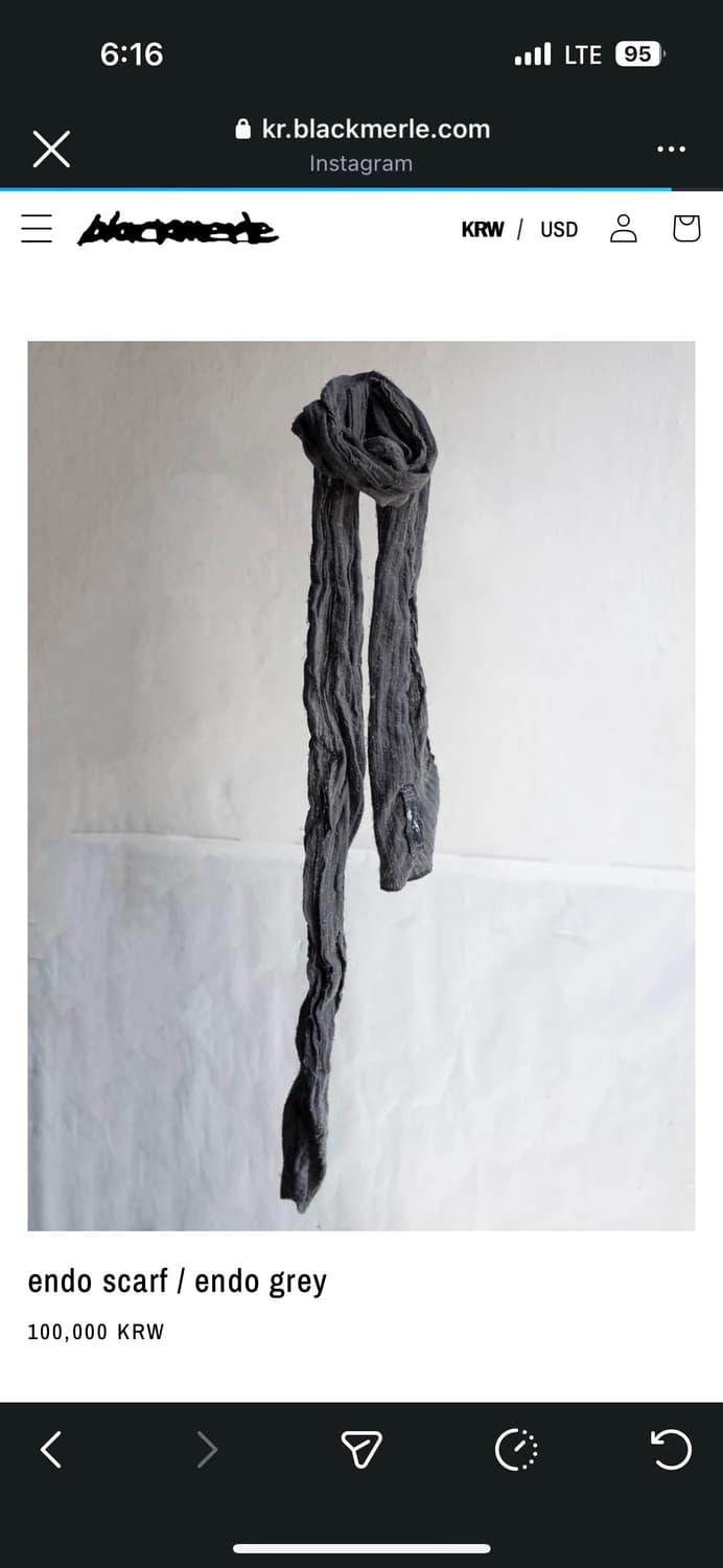 블랙멀 엔도 스카프 endo gray scarf 상품이미지1