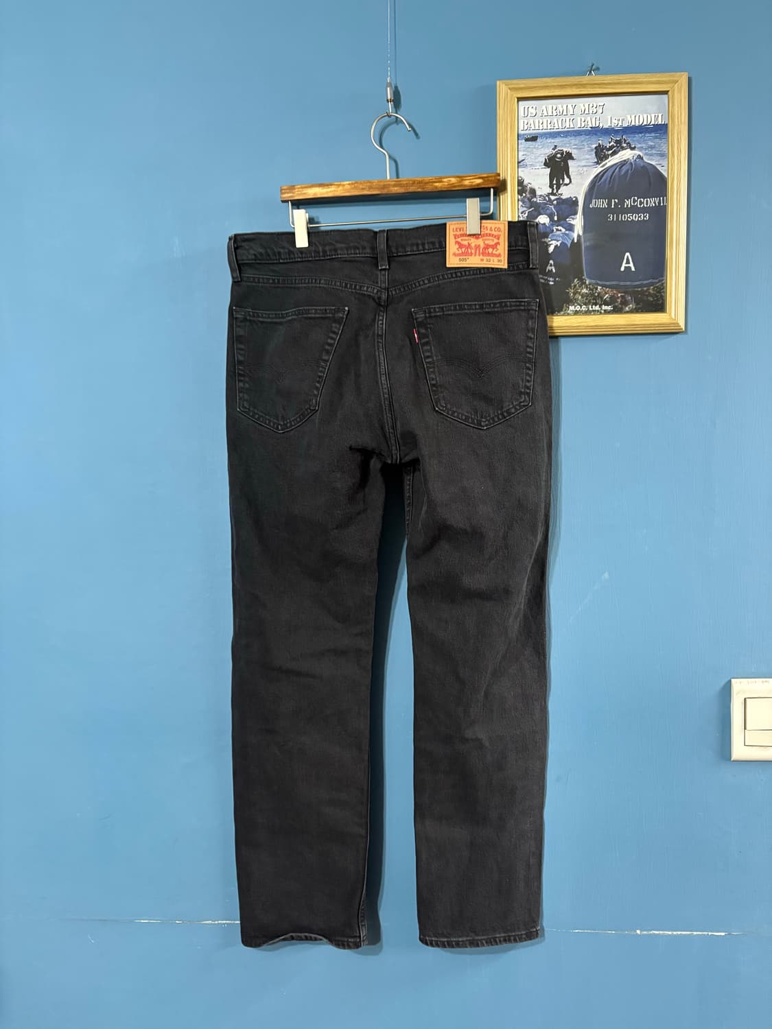 00’s Levis black 505 denim pant. 상품이미지8