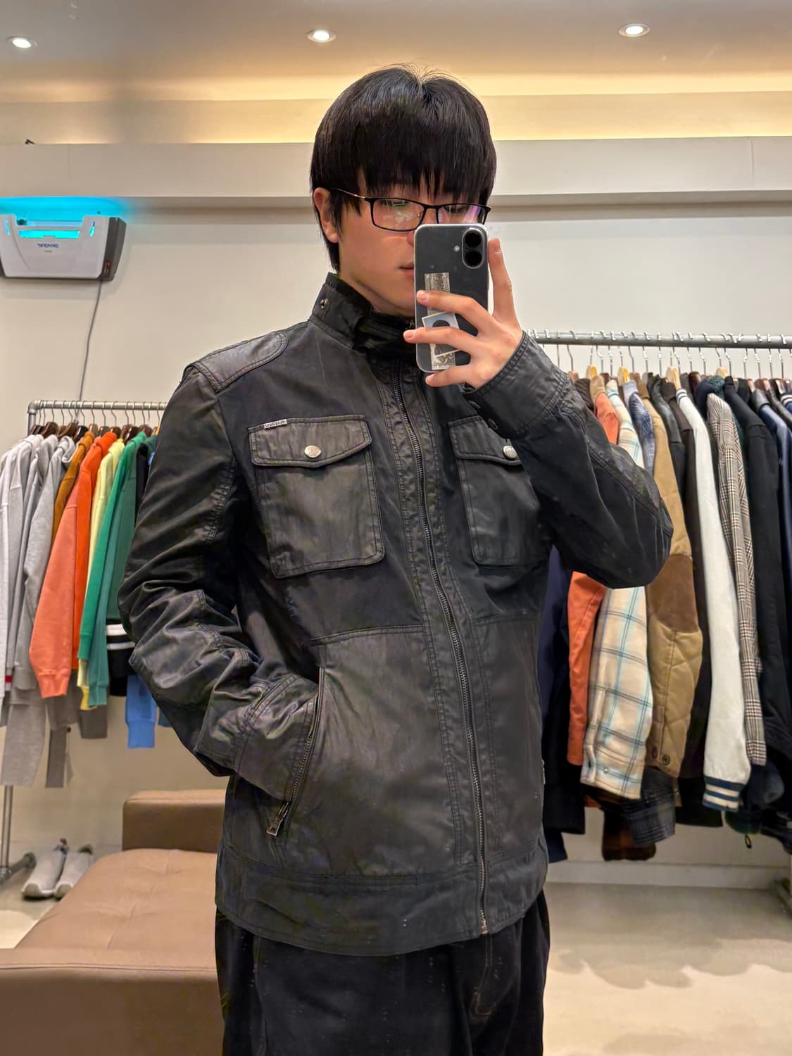 게스 코티드 바이커 자켓 상품이미지5