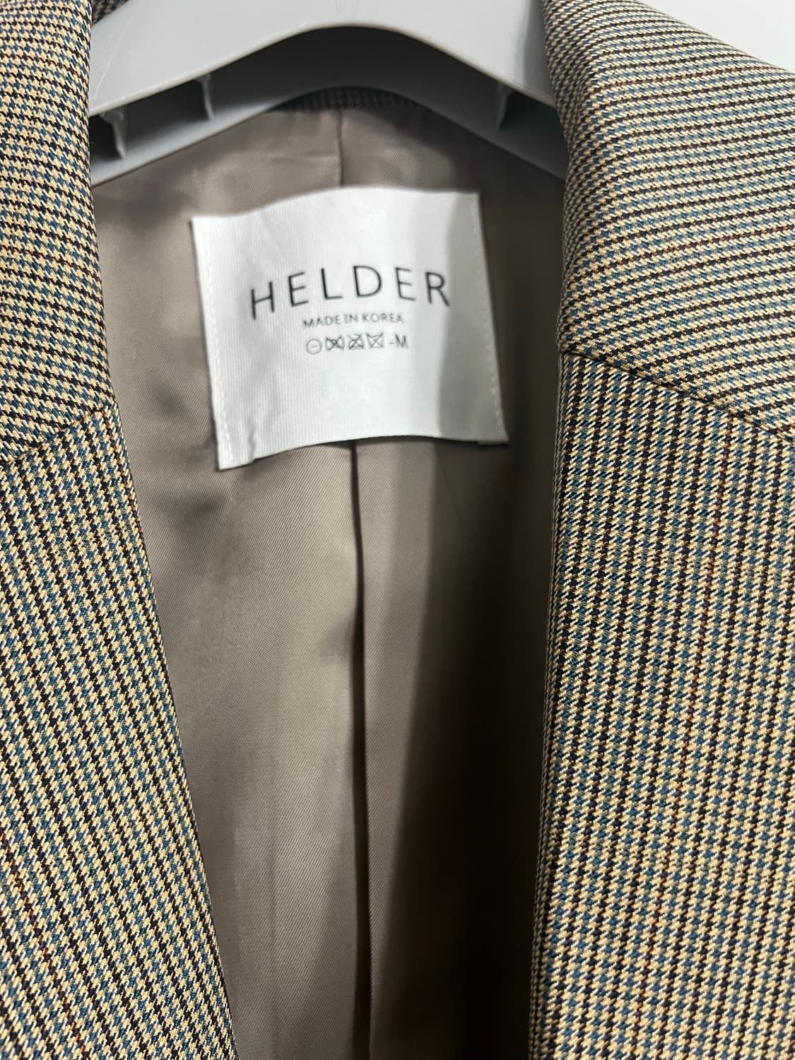 헬더 체크 오버핏 울 자켓 M 상품이미지3