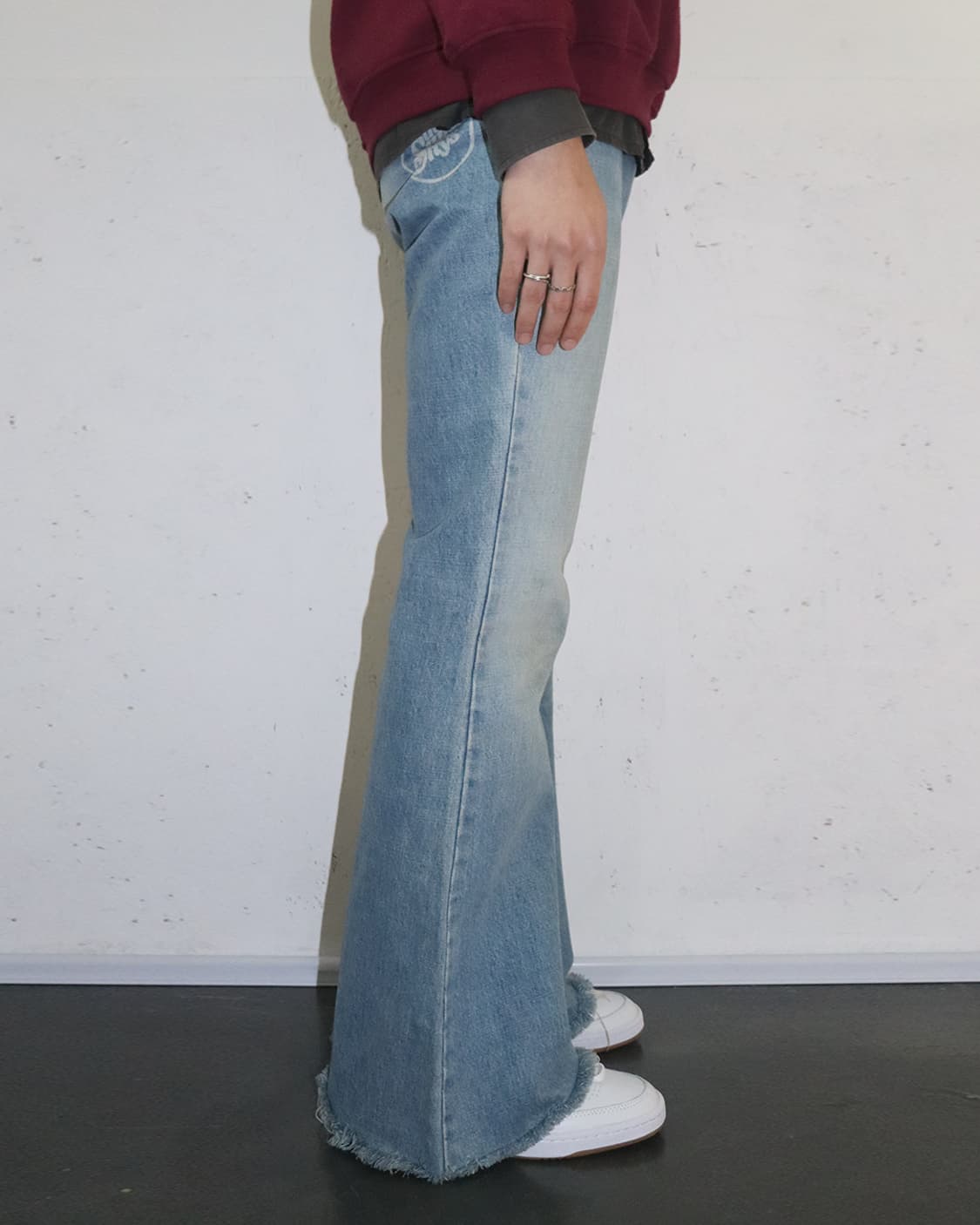 히스테릭 글래머 더 슈퍼 히스 프린티드 부츠컷 데님 팬츠 상품이미지2