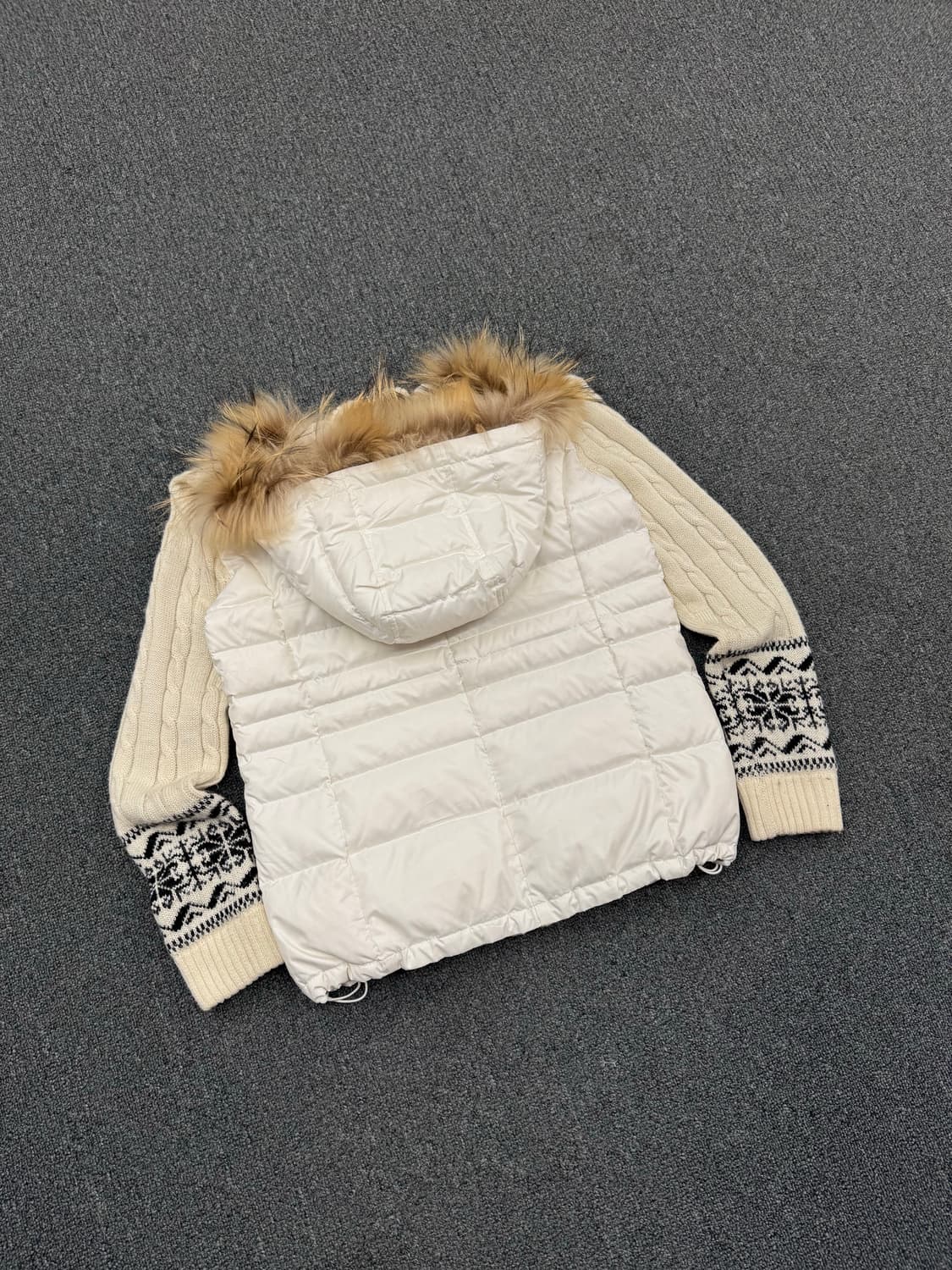 2)Japanese vintage 여성 퍼 니트 패딩 자켓 상품이미지3