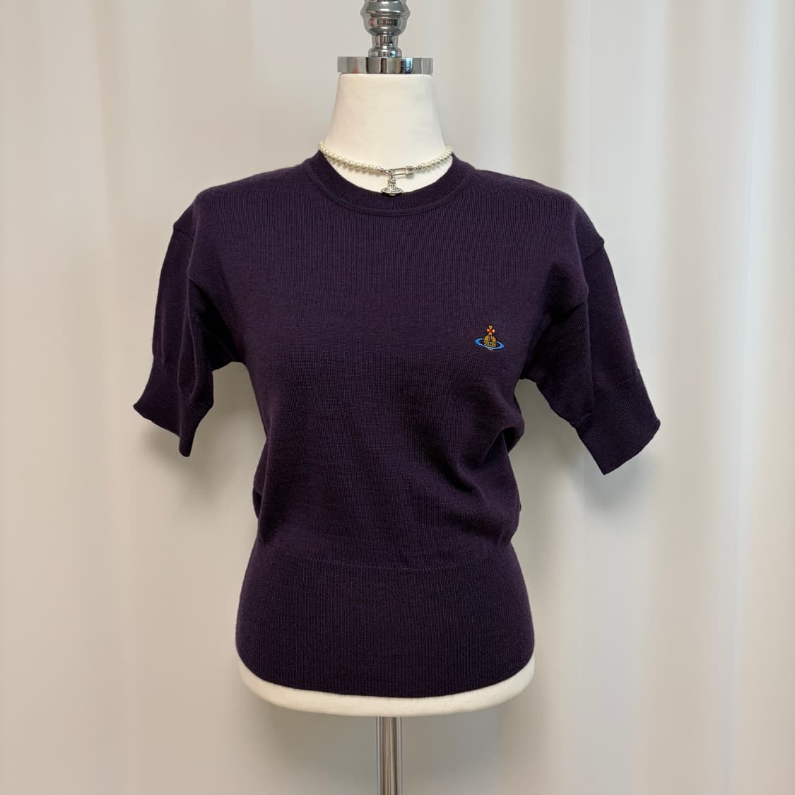 비비안웨스트우드 임포트 퍼플 반팔 니트 상품이미지4