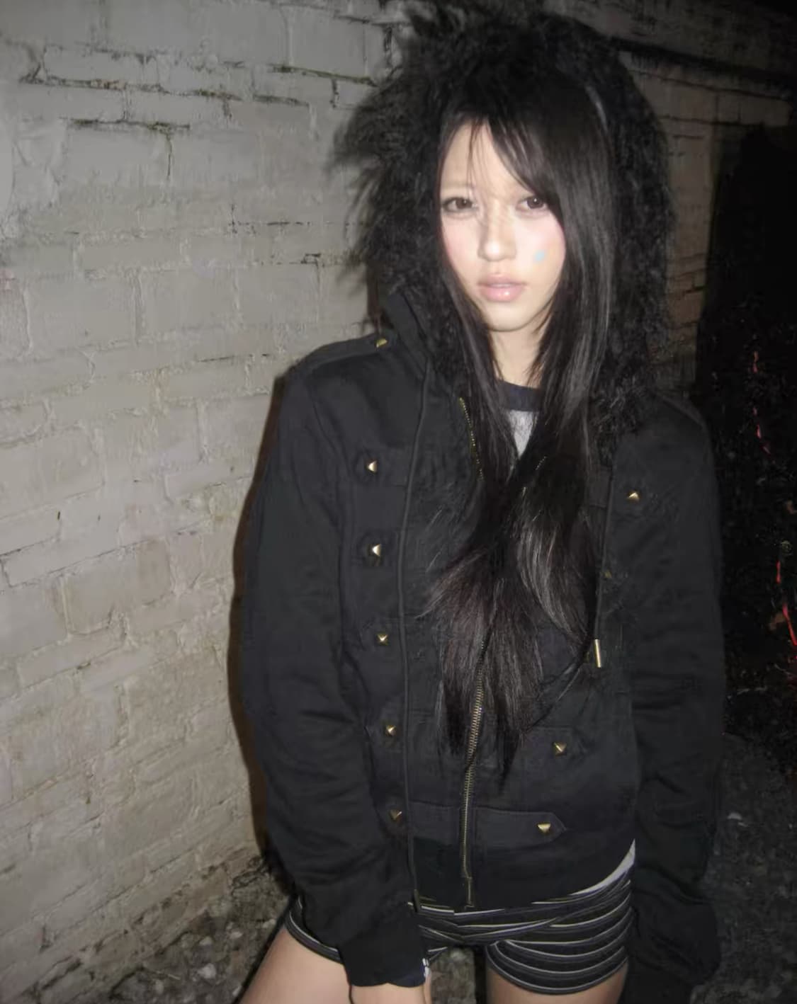 빈티지 일본 중국 나폴레옹 스터드 자켓 퍼 후드집업 아우터 상품이미지4