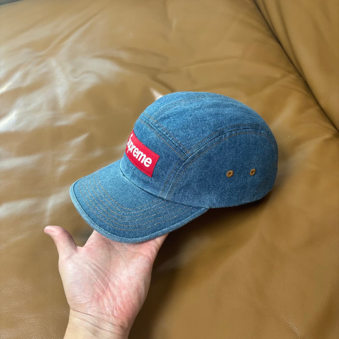 Supreme 슈프림 22fw 워시드 데님 캠프캡 모자 (Denim) 상품이미지5