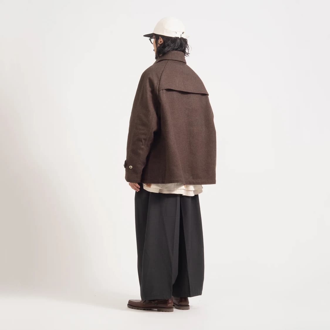 실라주(Sillage) 브라운 멜톤 Manteau 쇼트 코트 상품이미지2