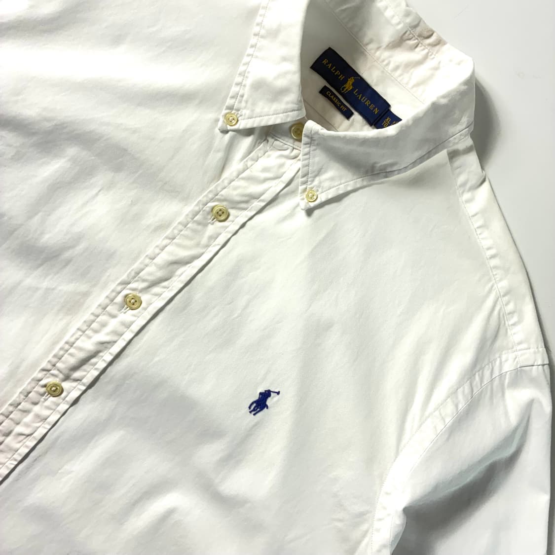 Polo  폴로 랄프로렌 자수 코튼 화이트 반팔 셔츠  상품이미지3