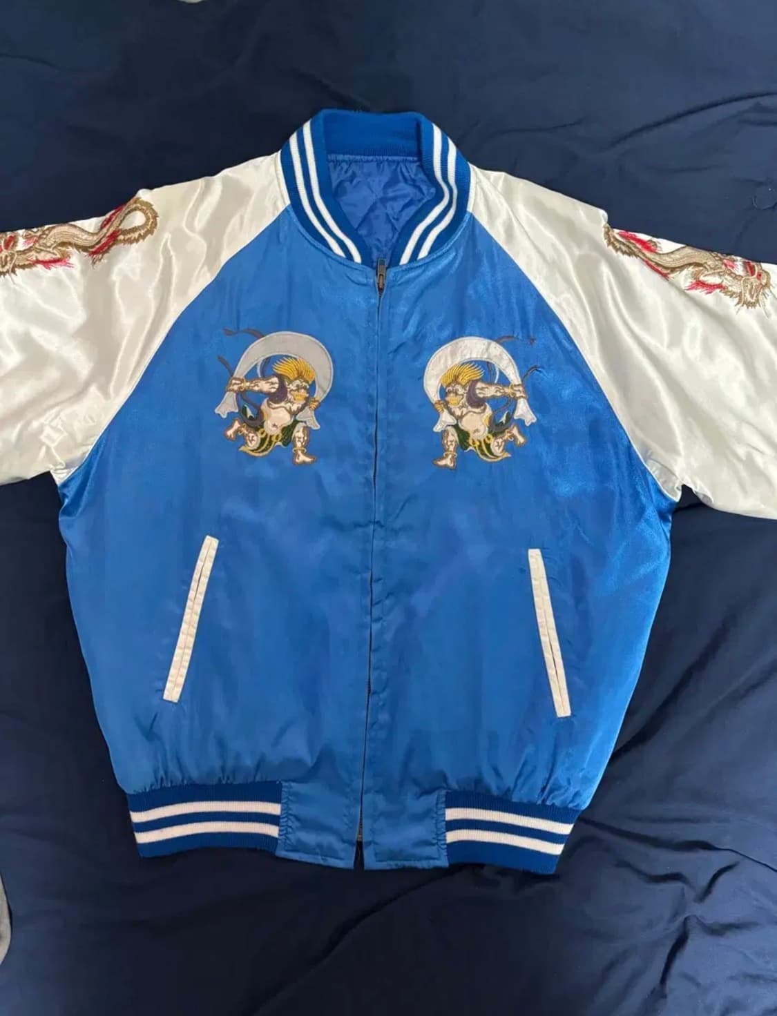 재패니즈 풍신&드래곤 자수 스카잔 스카쟌 자켓 상품이미지2