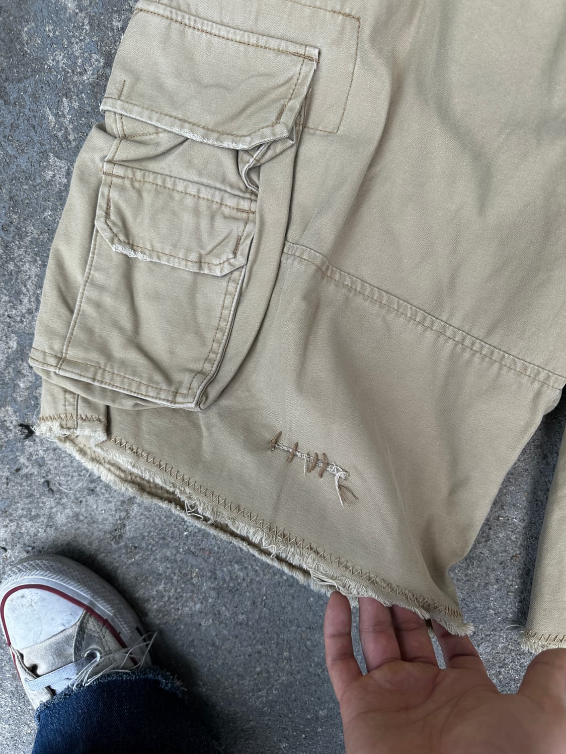 Abercrombie & Fitch 카고 버뮤다 팬츠 베이지 상품이미지3