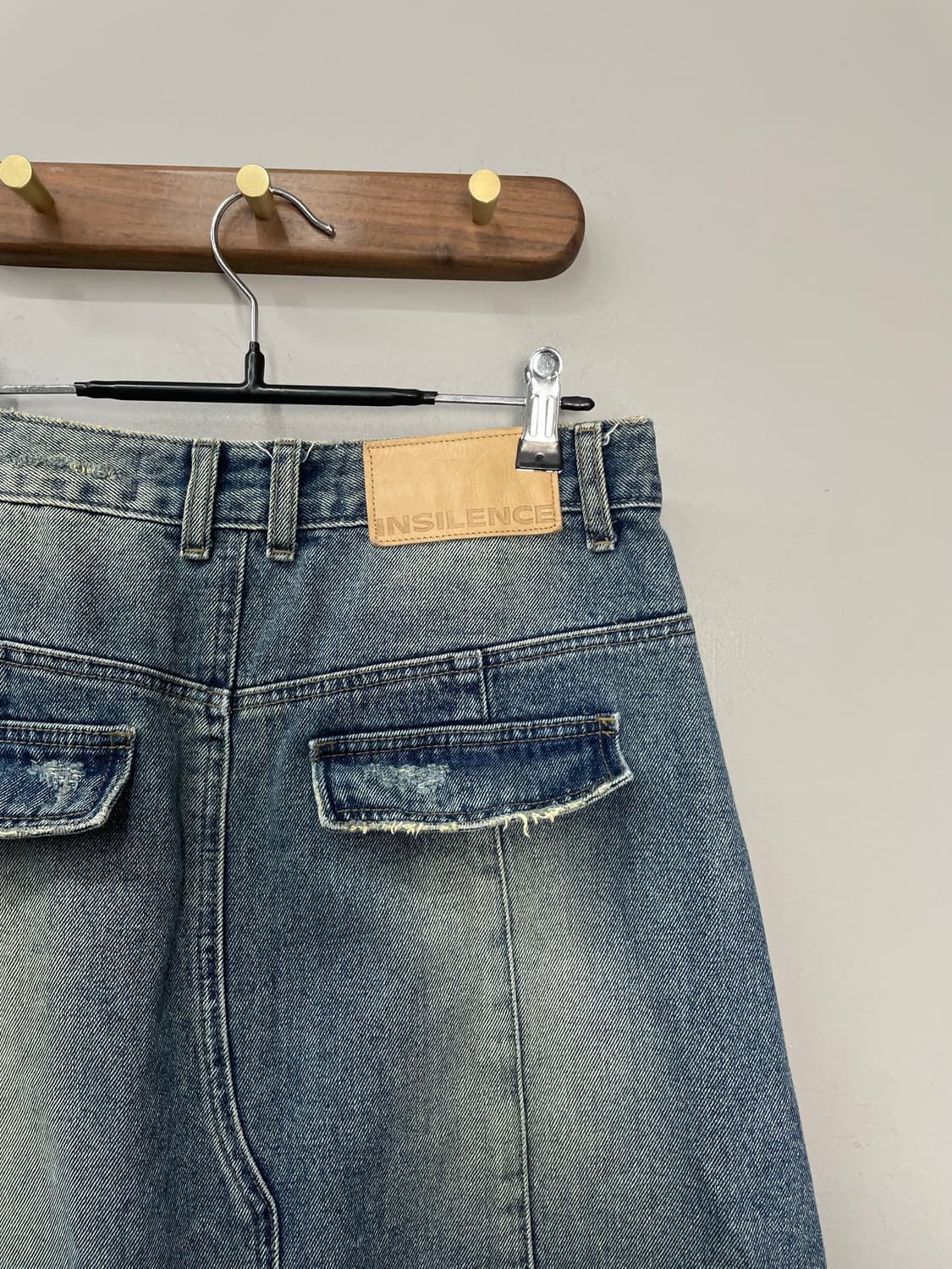 인사일런스 빈티지 데님 롱 스커트 H1110 상품이미지6