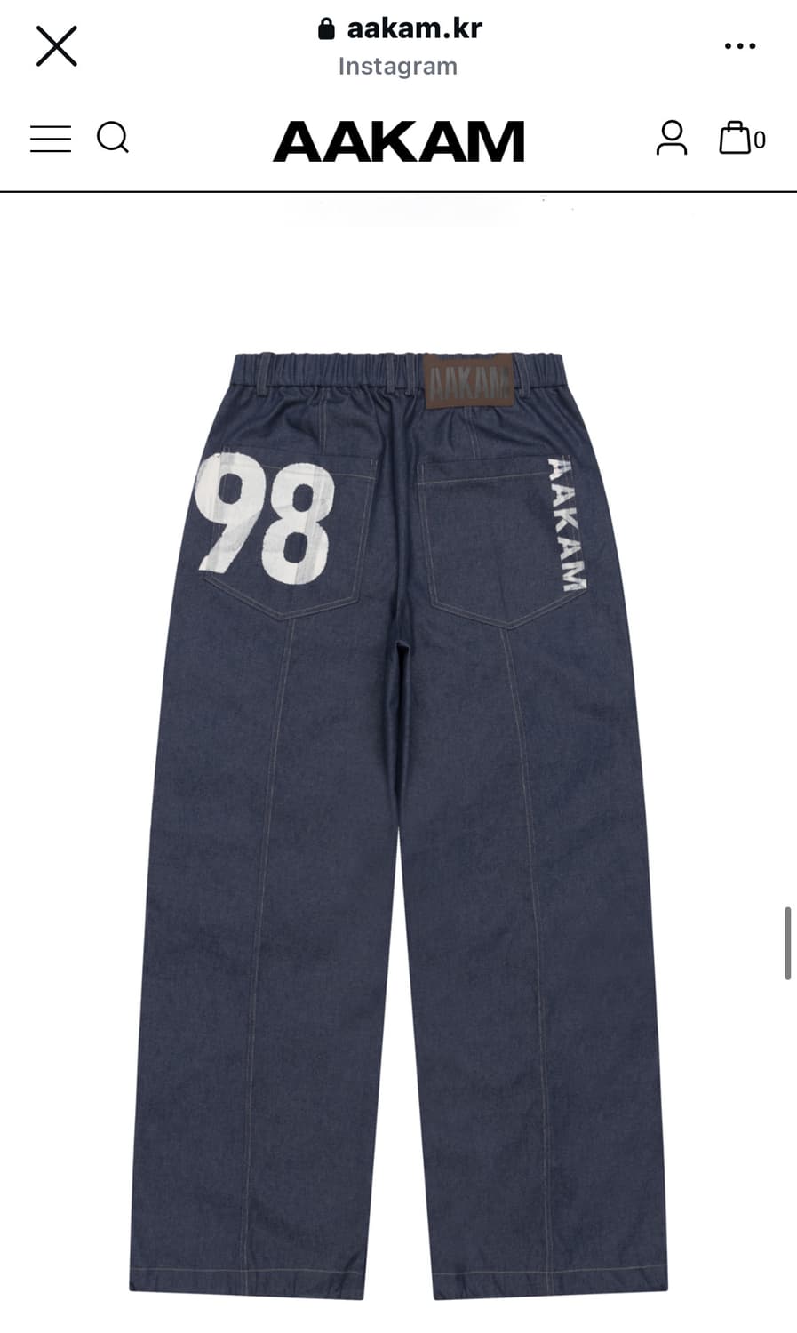 아캄 Aakam : 98 Printed 데님 (blue) 상품이미지4