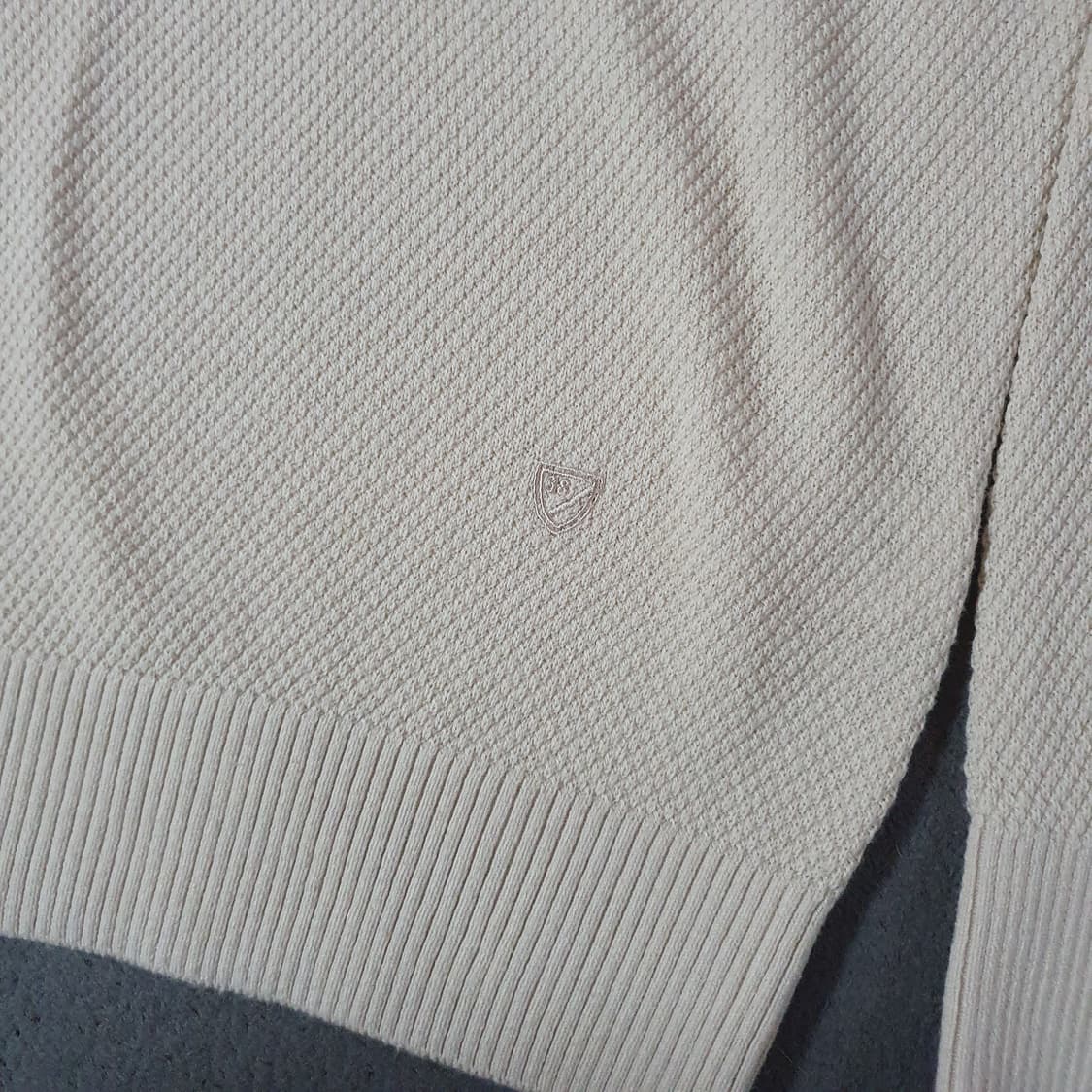 새상품 다니엘크레뮤 캐시미어 블렌디드 카라 니트 100 크림 상품이미지3