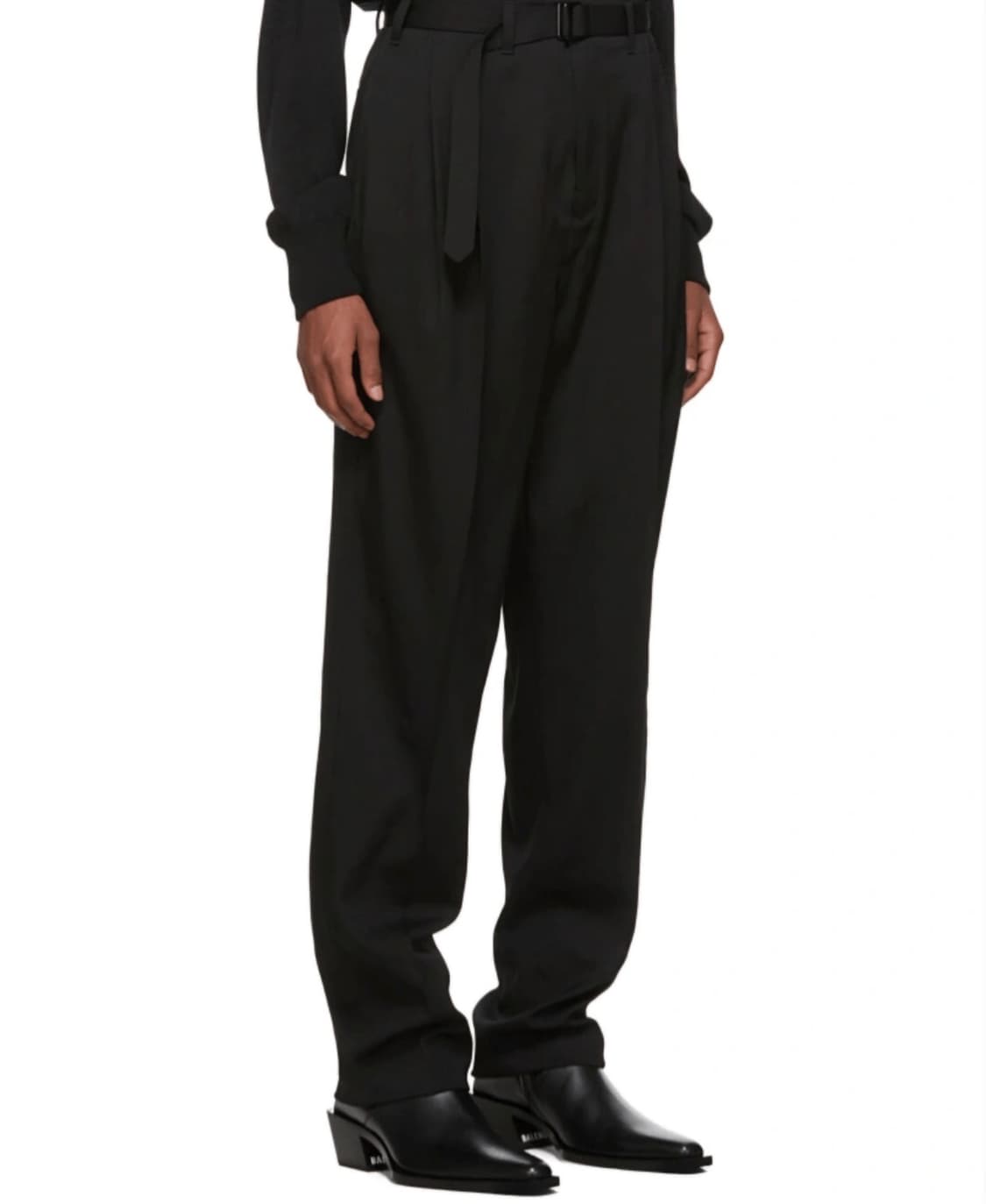 [M] 19fw 르메르 벨티드 팬츠 블랙 상품이미지1