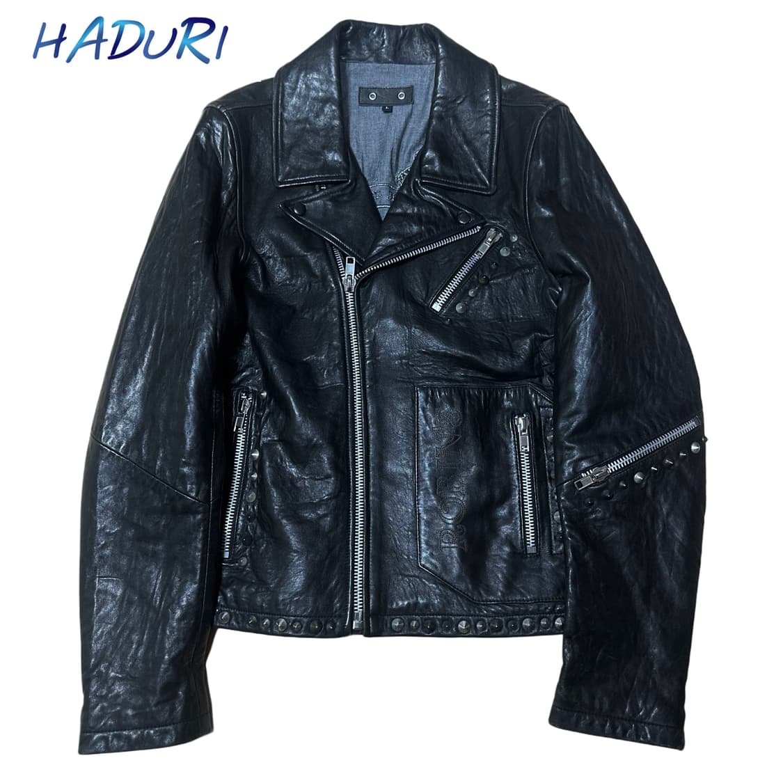 로빈스진 90s 블랙 카우레더자켓 L 상품이미지1