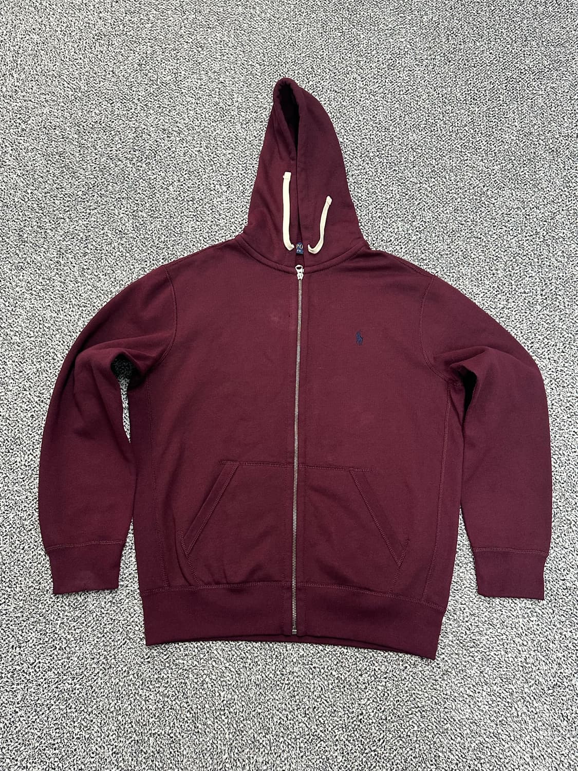 폴로 후드 집업 버건디 상품이미지1