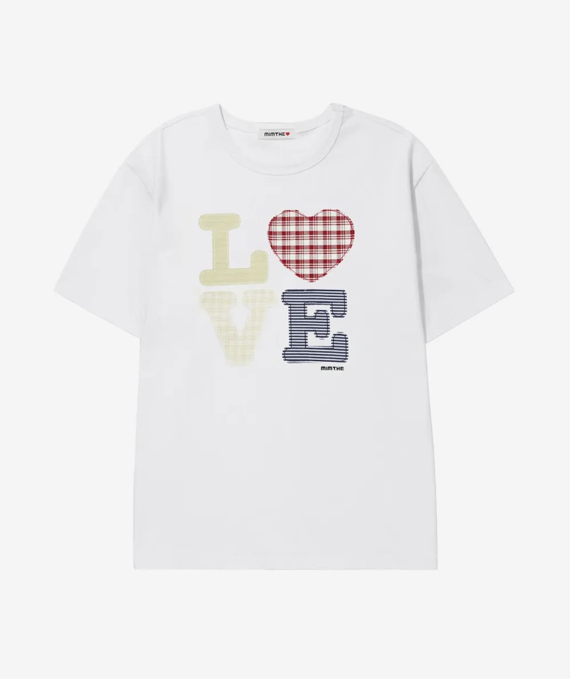 밈더워드로브 love 패치워크 반팔 상품이미지1