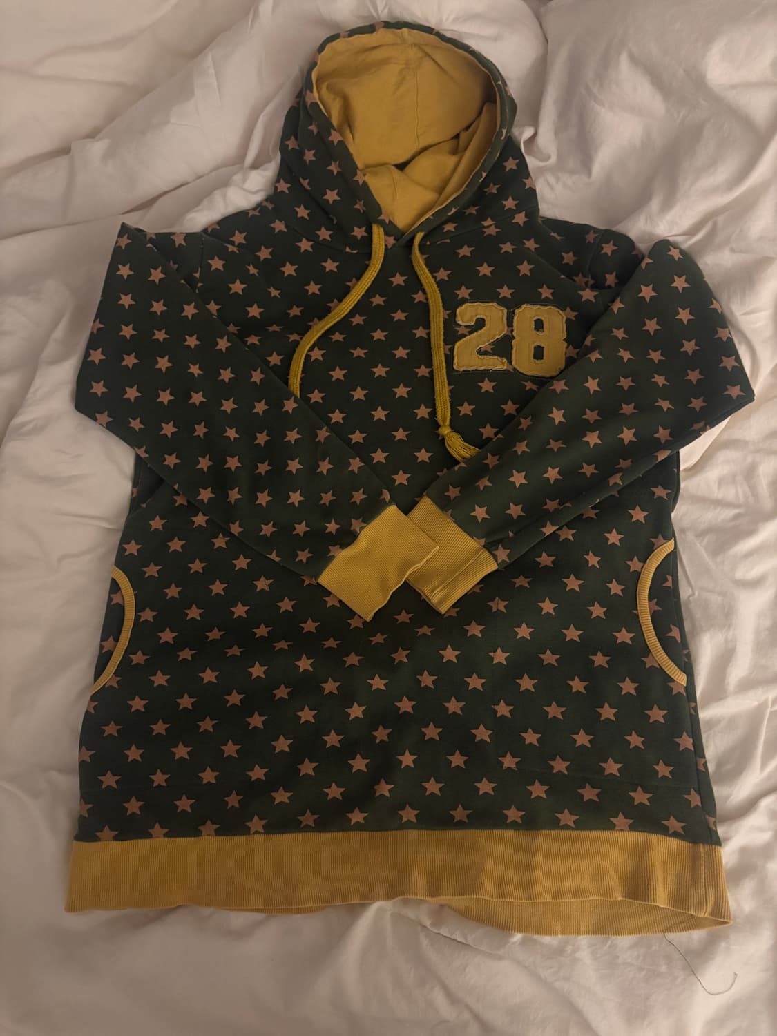 일본빈티지 별무늬 말차맛 패치 후드티🍵 상품이미지1