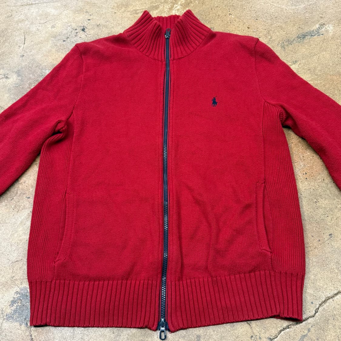 폴로 랄프로렌 레드 니트 집업  상품이미지3