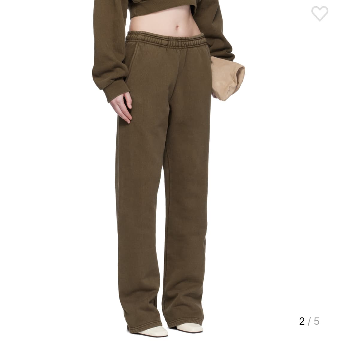 entire studio 브라운 스트레이트 레그 스웨트팬츠 상품이미지2