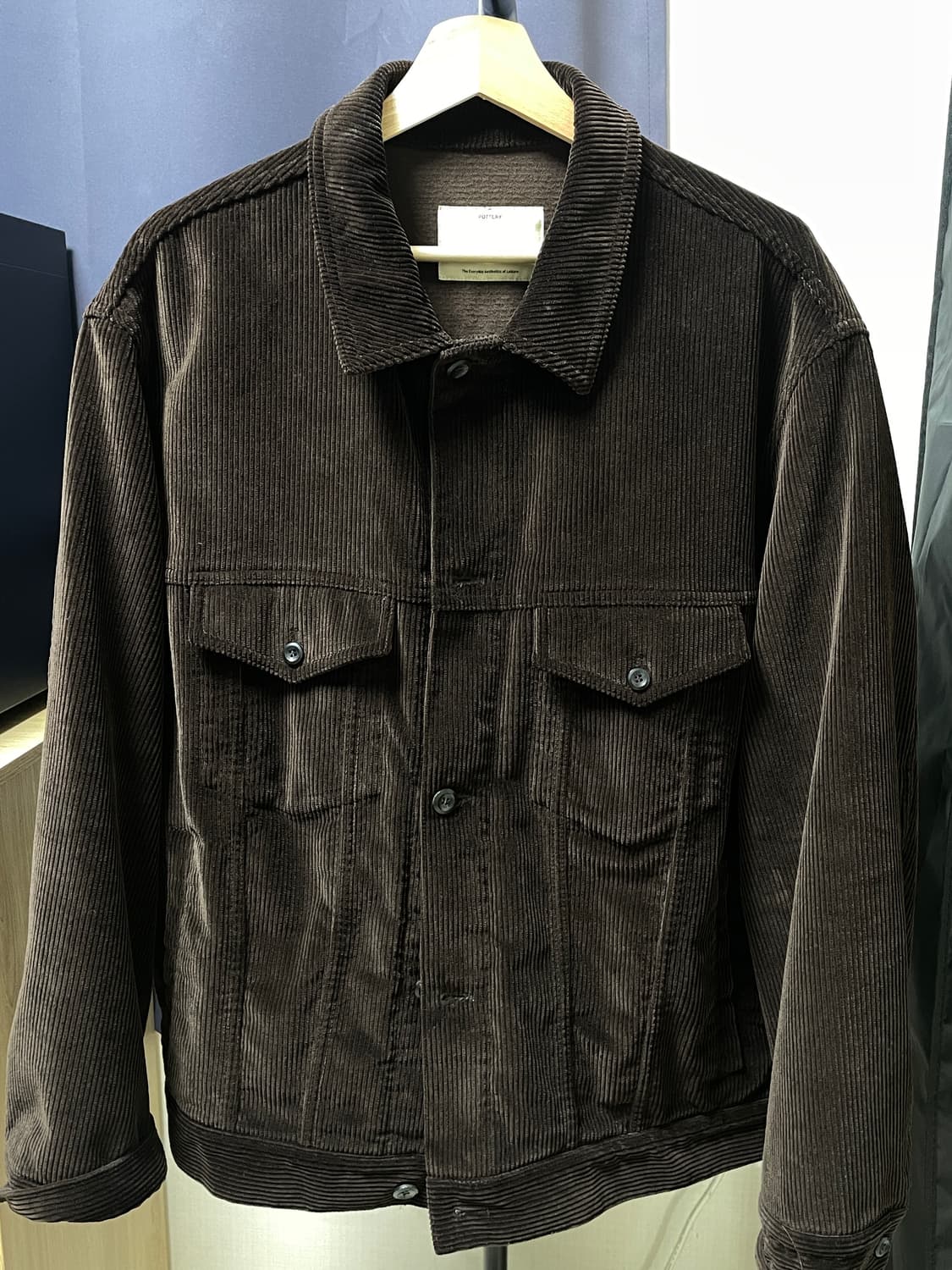 포터리 코듀로이 트러커 브라운 컬러 상품이미지1