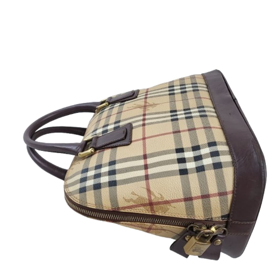 정품 버버리 헤이마켓 체크 토트백 상품이미지4