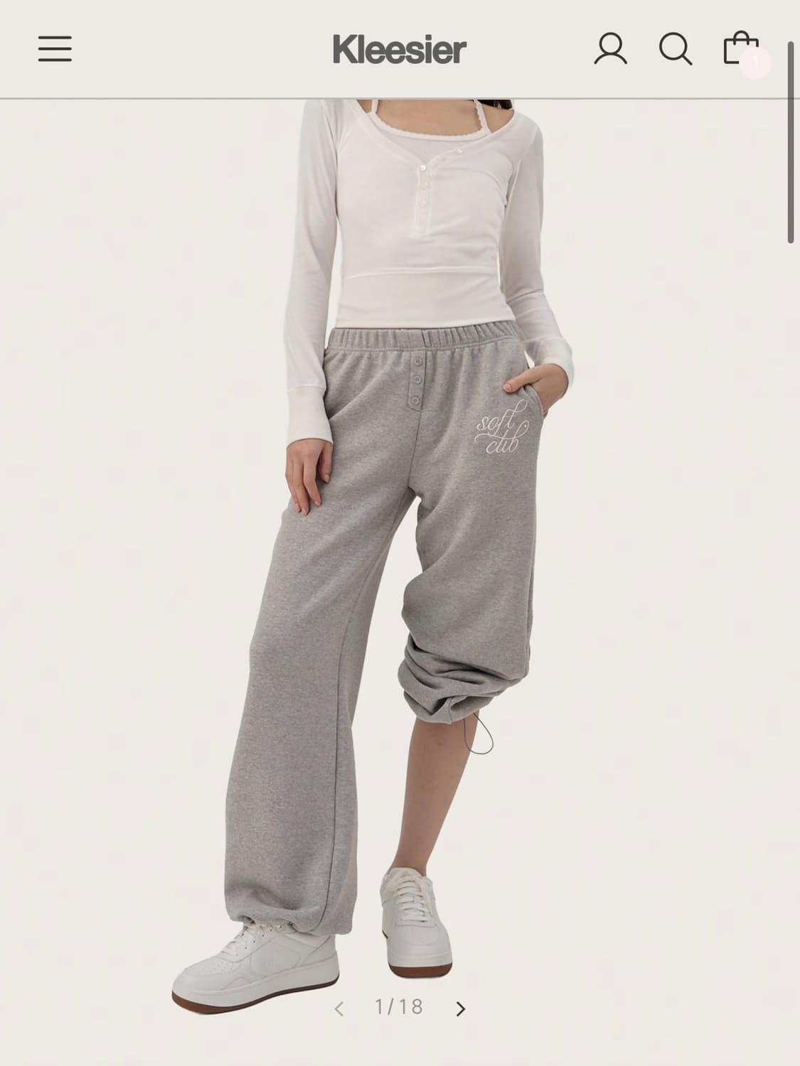 클리시어 에브리모먼트 소프트 팬츠 그레이 상품이미지1