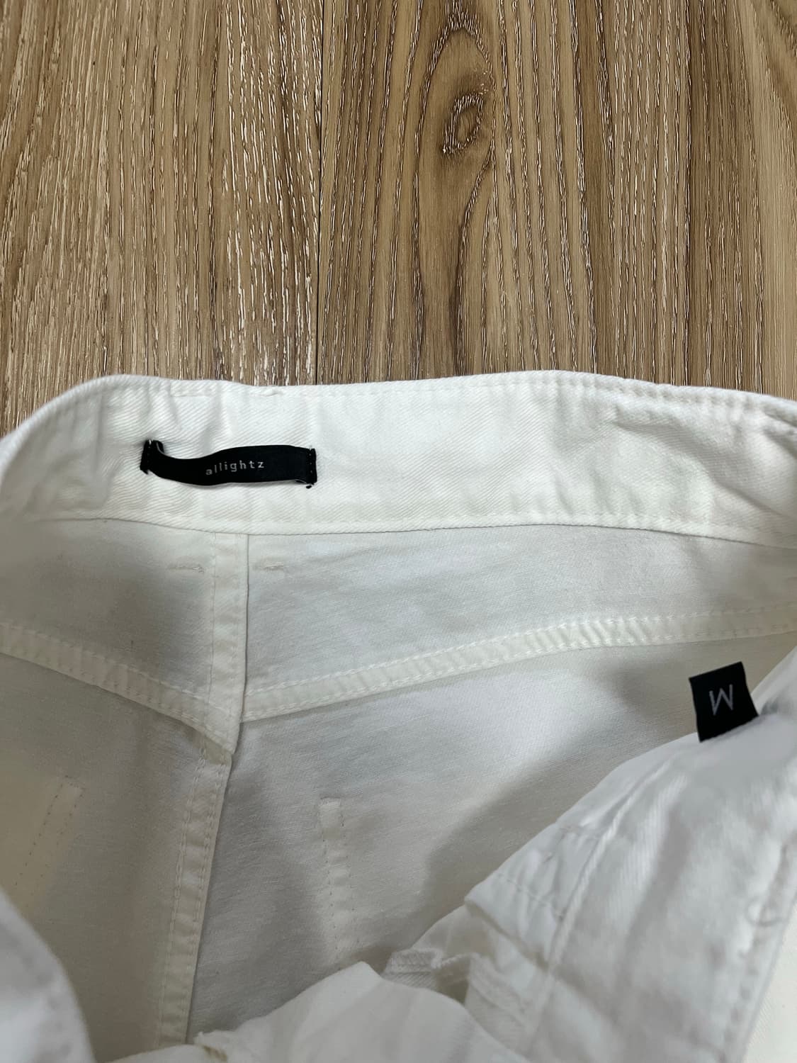 올라이츠 화이트 와이드 청바지 28 상품이미지5