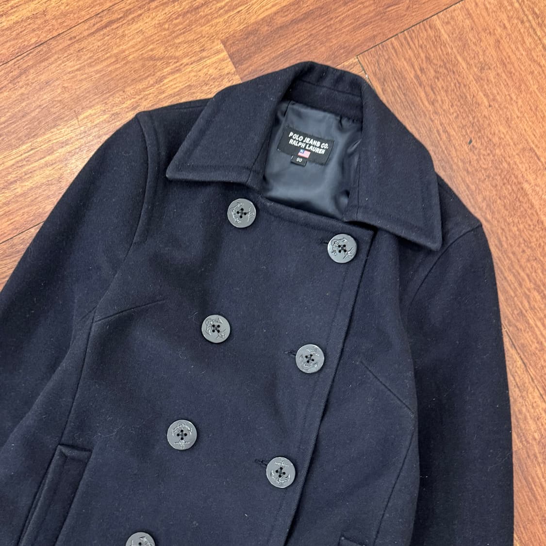 여성용 90 폴로 랄프로렌 폴로진스 네이비 모직 피코트  상품이미지2