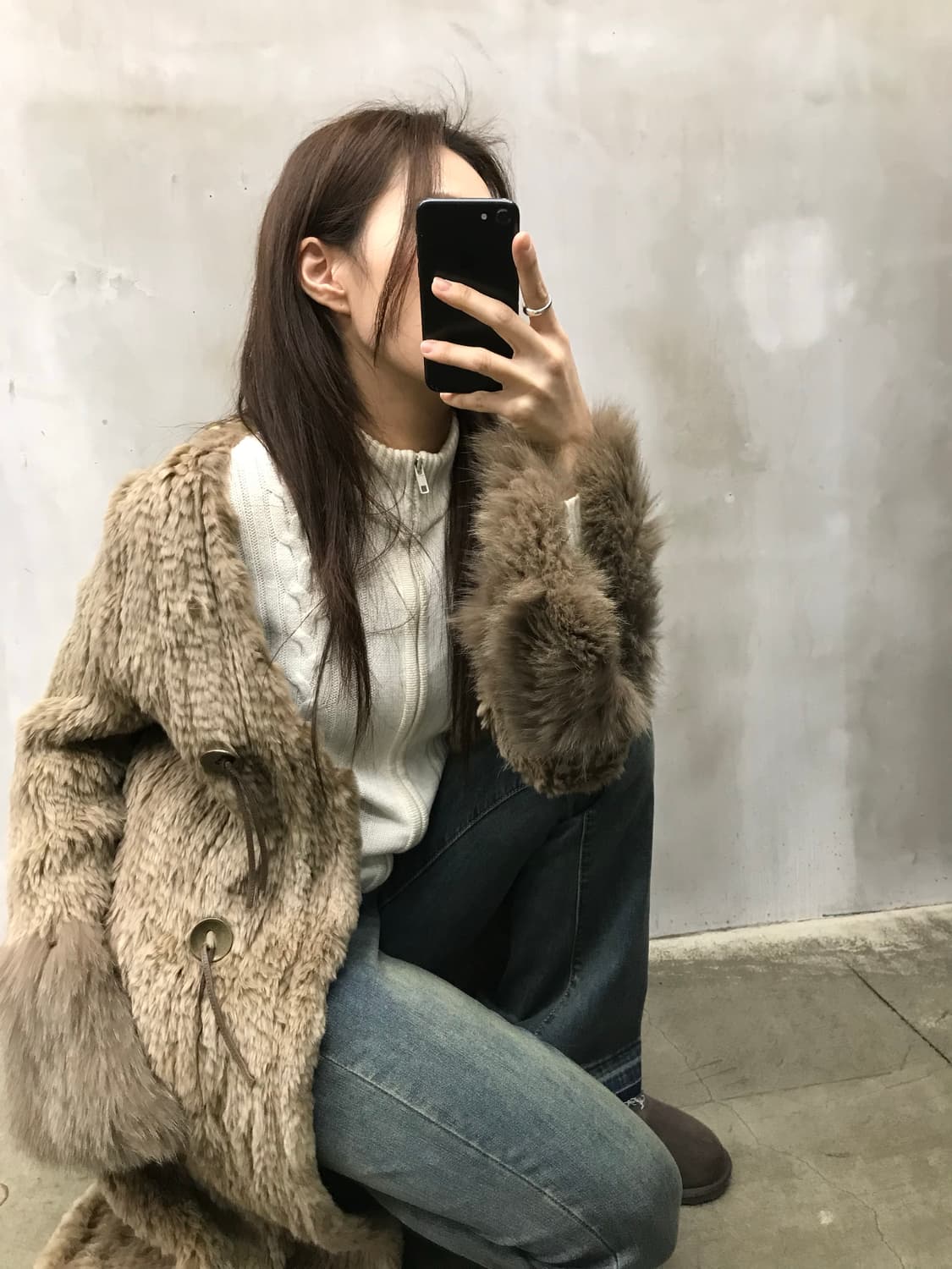 Real leader&fur long coat 상품이미지6