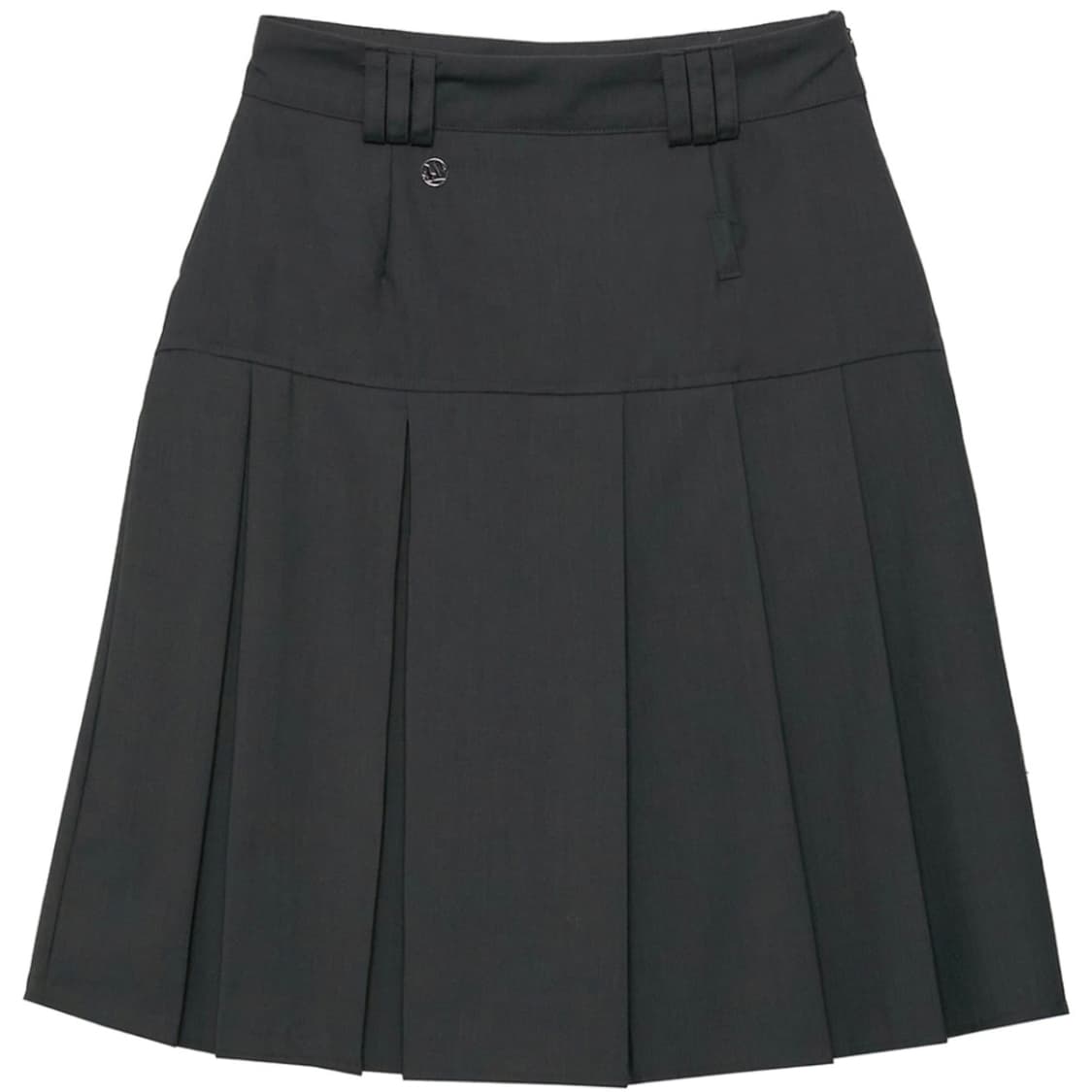 플레어업 플리츠 미디 스커트 차콜 상품이미지1