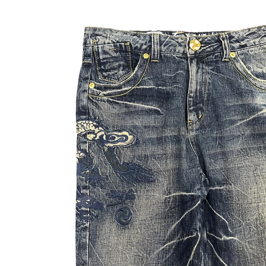 오사카 빅트레인 오리엔탈 자수 데님팬츠 상품이미지3