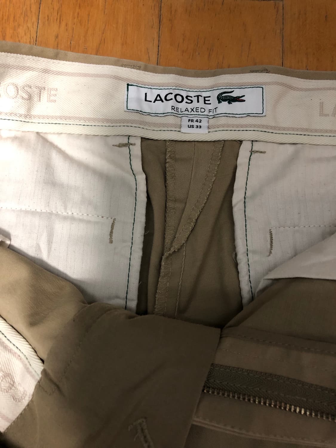 라코스테 릴렉스핏 치노팬츠 면바지 베이지 33 상품이미지8