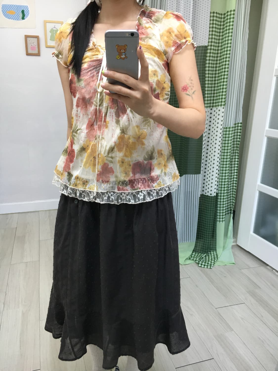 플라워 레이스 블라우스 상품이미지10