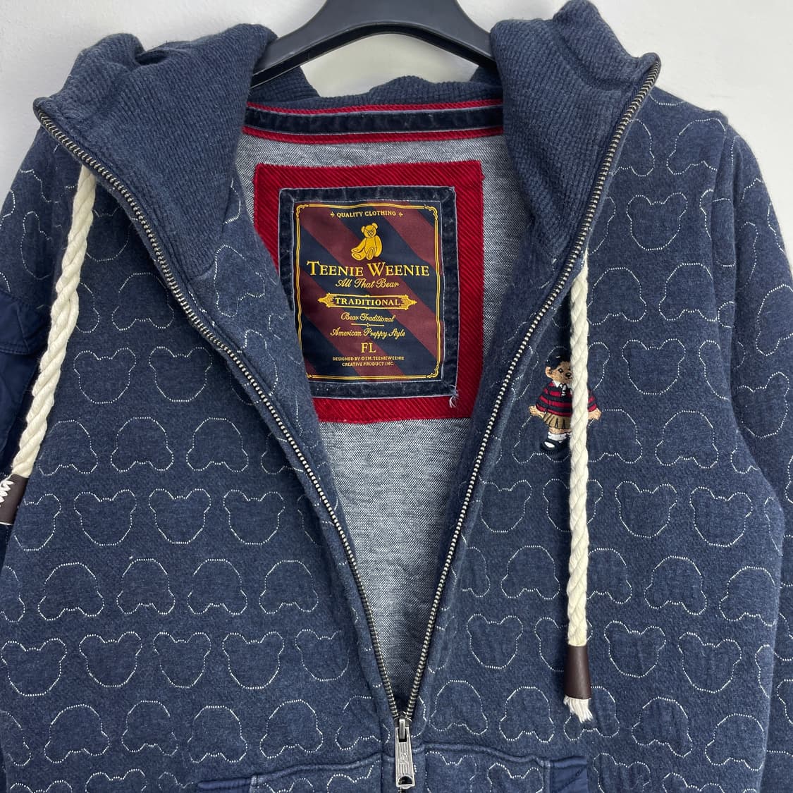 티니위니 자수베어 기모 후드집업 FL 상품이미지3