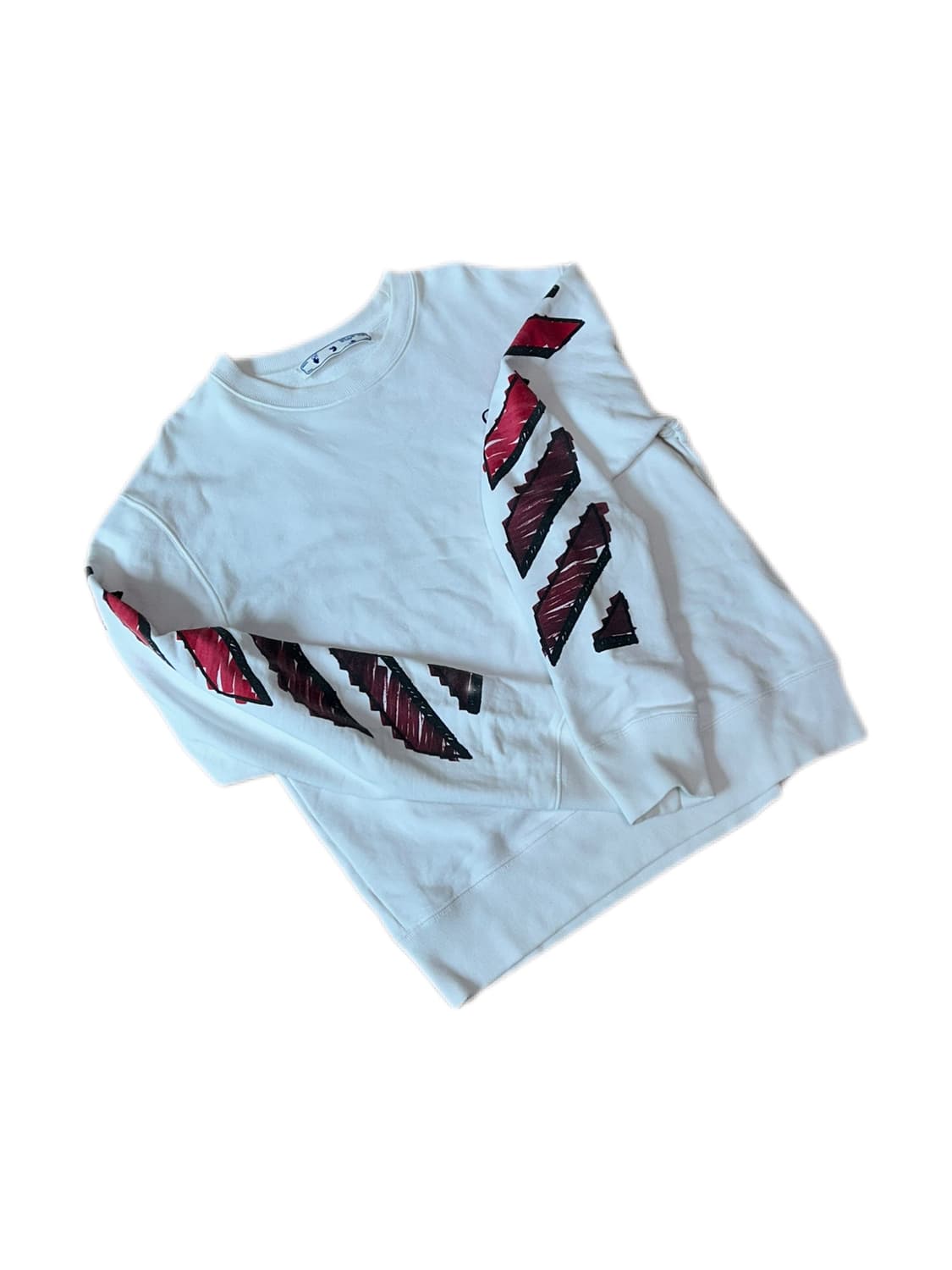 오프화이트 레드 마커 애로우 화이트 맨투맨 상품이미지4