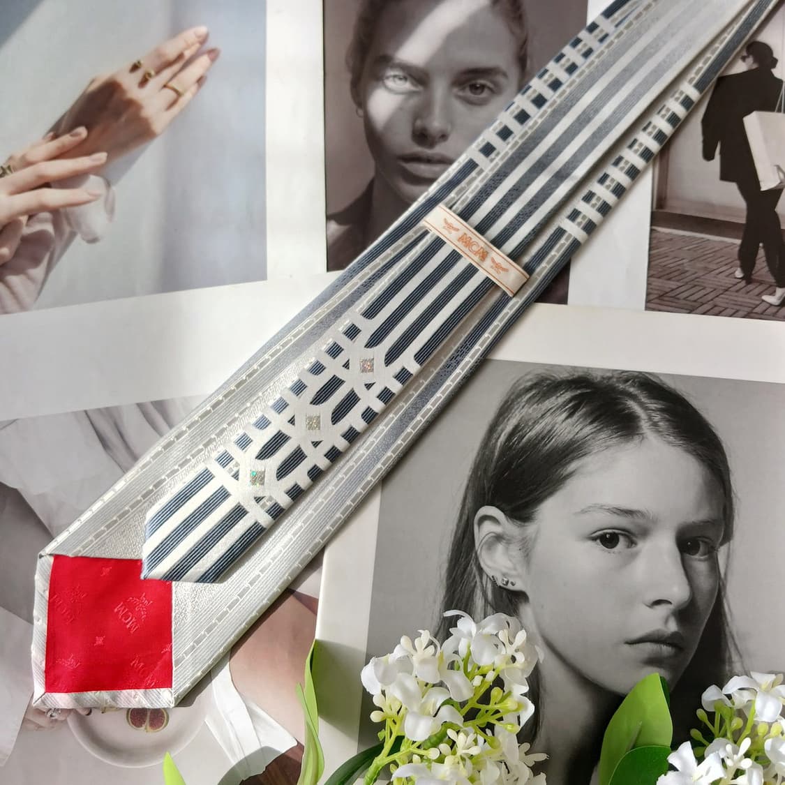 엠씨엠 실크 스트라이프 패턴 넥타이 8.2cm A+등급 A19850 상품이미지6