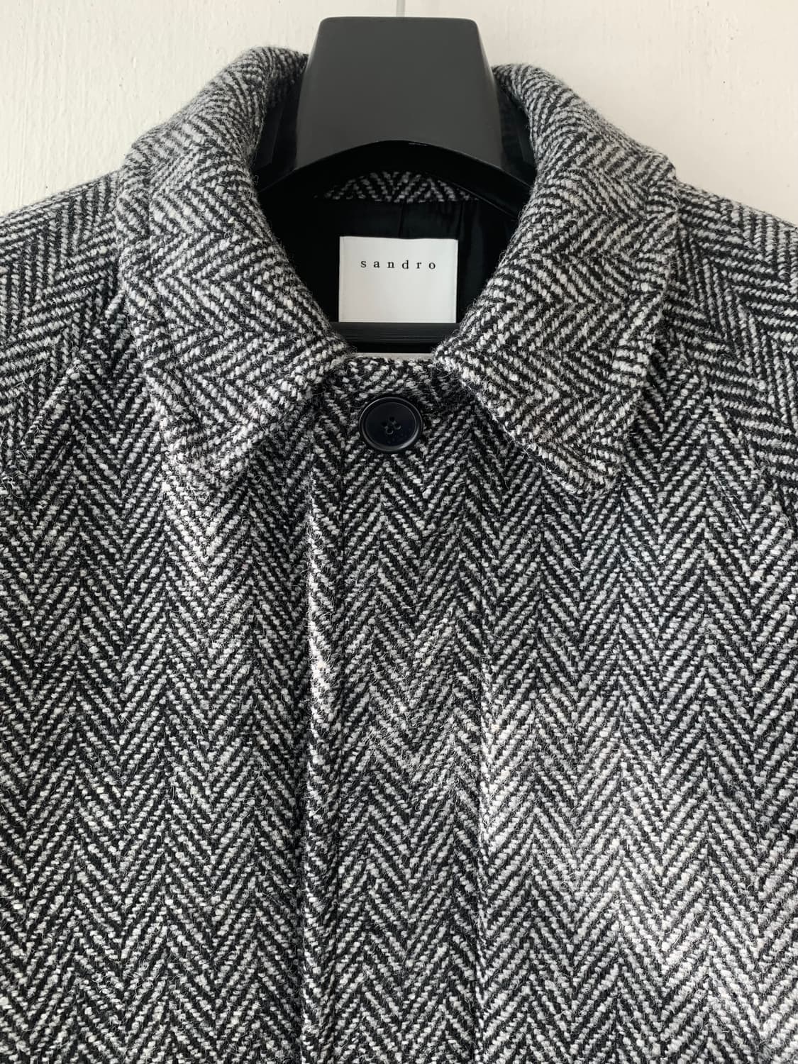 산드로옴므 23fw 헤링본 발마칸 코트 상품이미지4