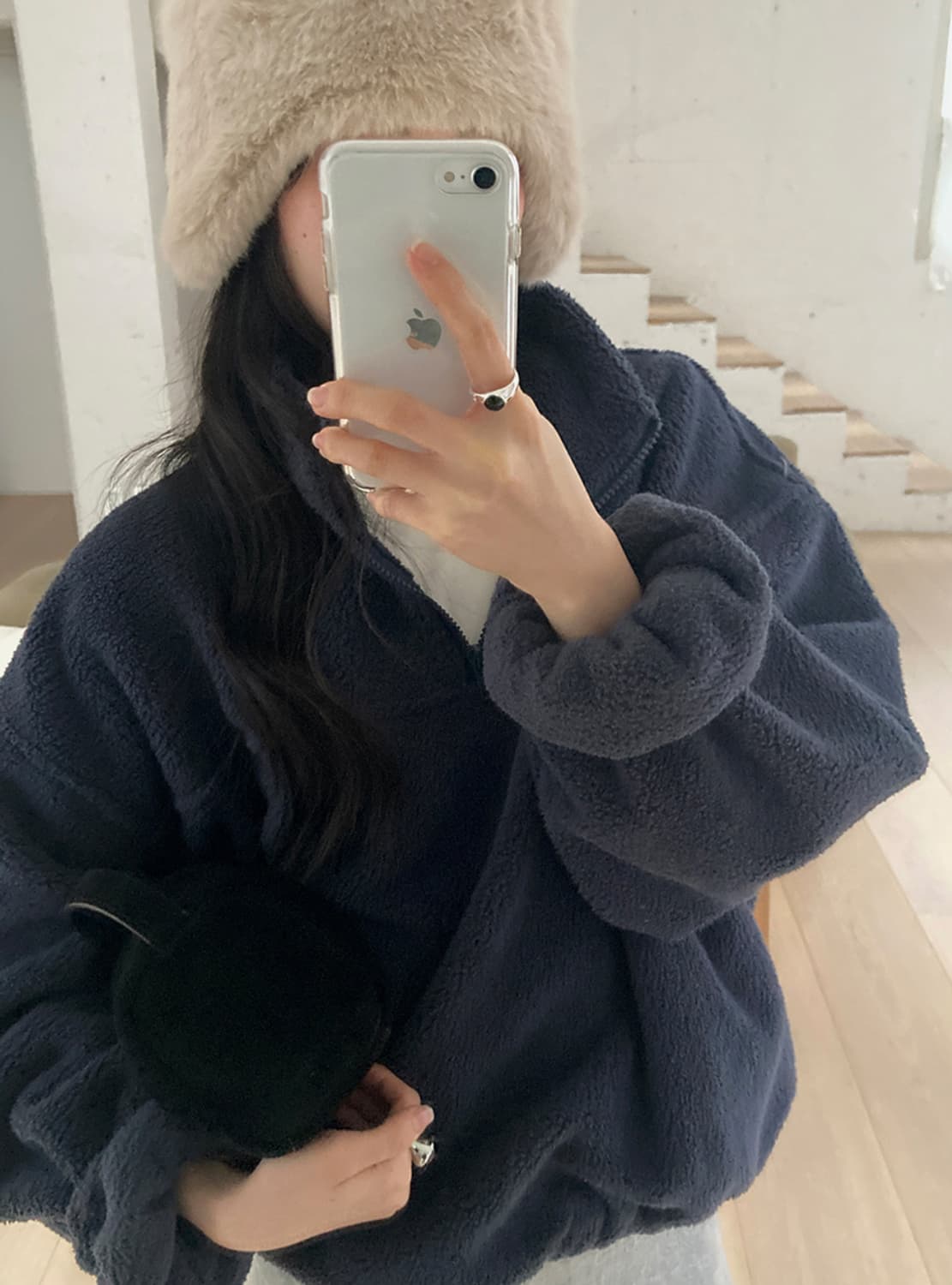 메이비베이비 후리스 플리스자켓 부클 집업 자켓 점퍼 겨울 디어리스트 상품이미지4