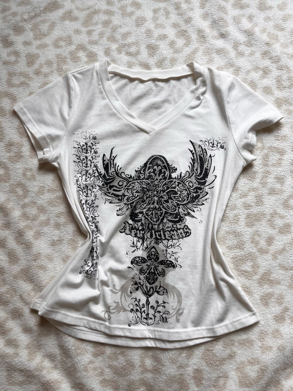 Y2k Gothic printing T-shirt 상품이미지1