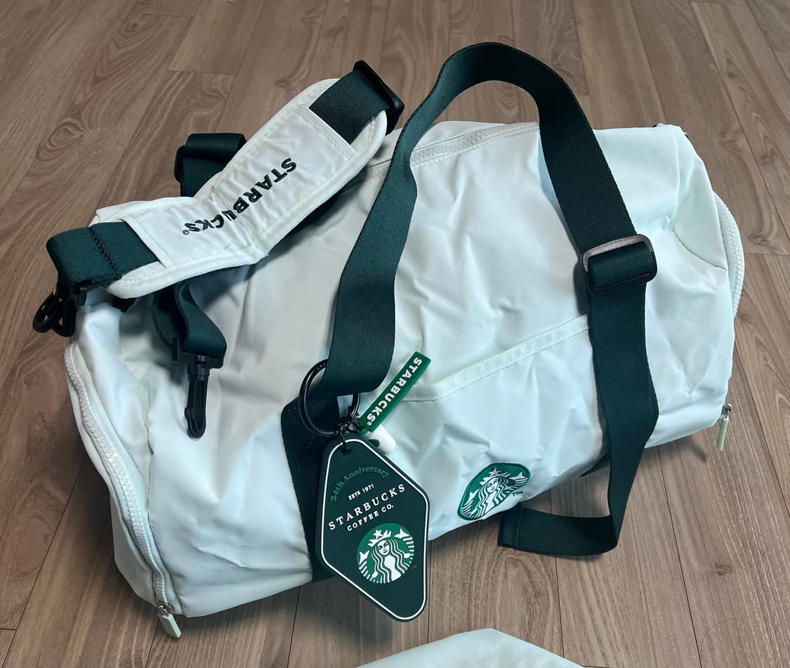 스타벅스 24주년 기념 파트너 한정 보스턴백 (더플백) 파우치 세트 상품이미지1